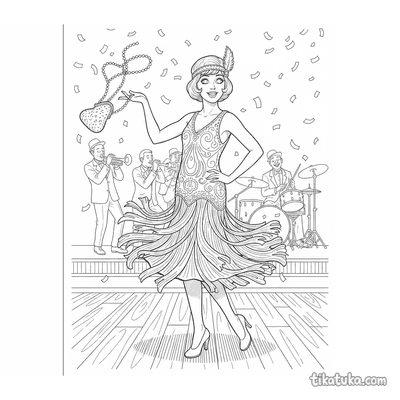 1920s Flapper Dress Twirling