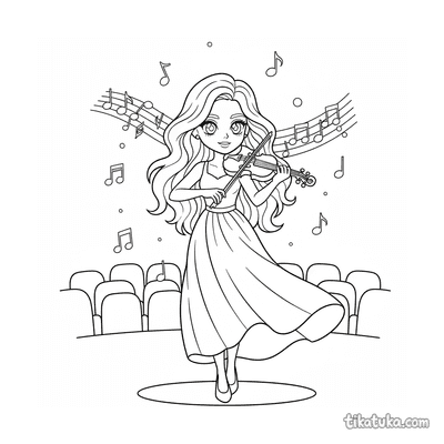 Anime Violinist Solo Performance