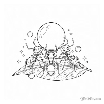 Ants Carrying Dewdrop