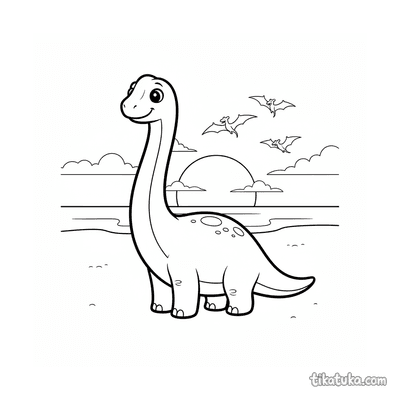 Apatosaurus Watching the Sunset