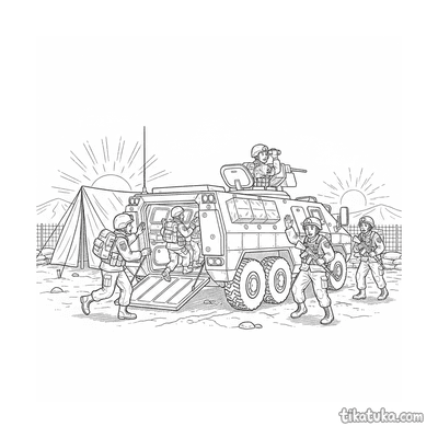 APC Unloading Troops