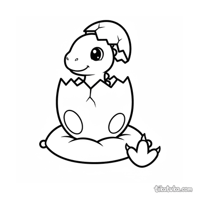 Baby Dinosaur Egg on Pillow