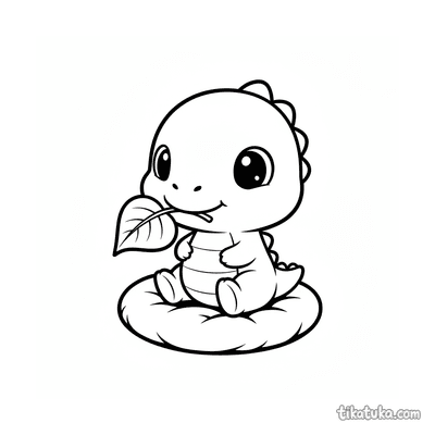 Baby Dinosaur on Pillow