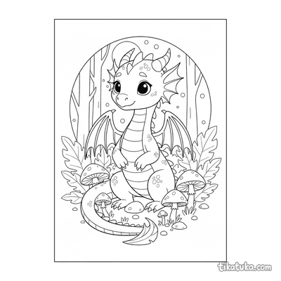 Baby Dragon with Feathery Wings