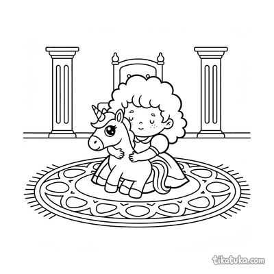 Baby Princess with Unicorn Plush
