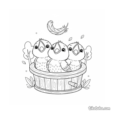Baby Robins in Birdhouse Waiting
