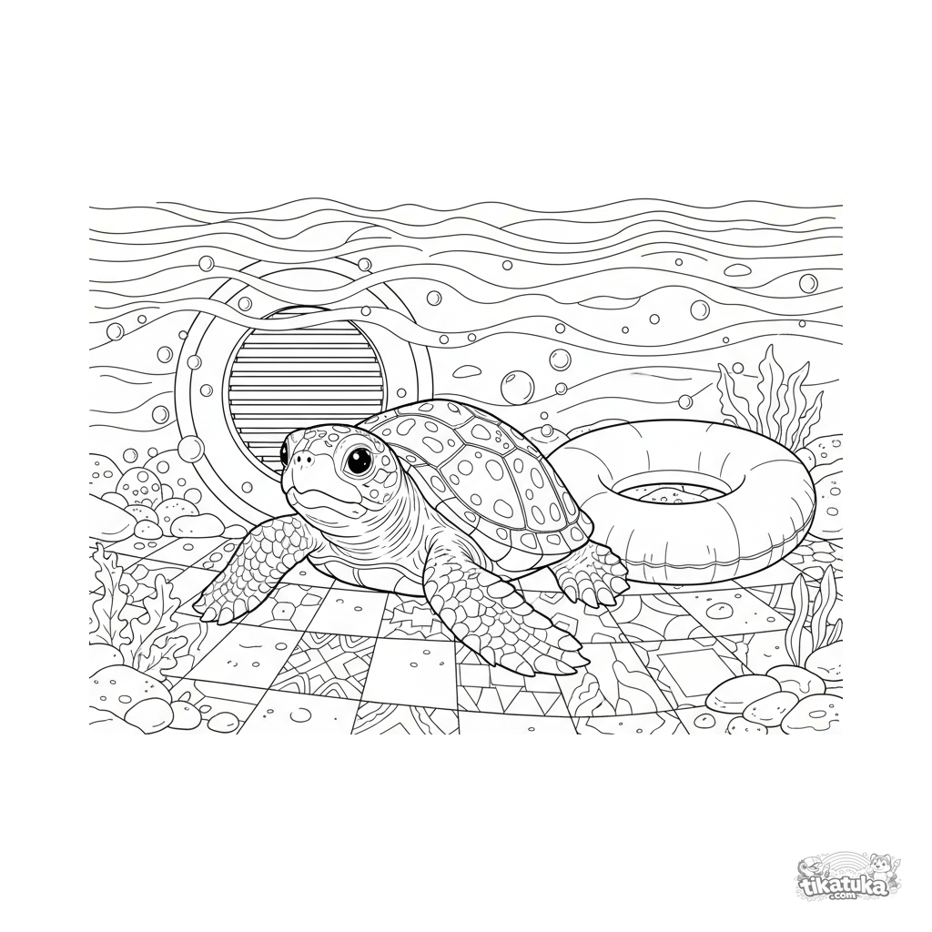 Baby Turtle at the Pool Filter