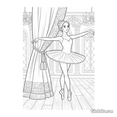 Ballerina Practicing a Pirouette