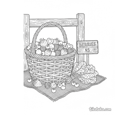 Basket of Berries at Market