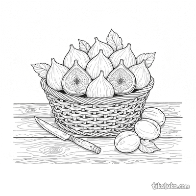 Basket of Mixed Fig and Plum Harvest