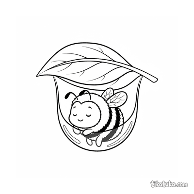 Bee in Dewdrop Hammock