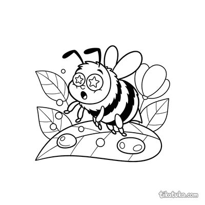 Bee Slipping on a Dewdrop