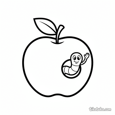 Big Apple with Worm