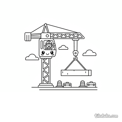 Construction Crane on the Bridge