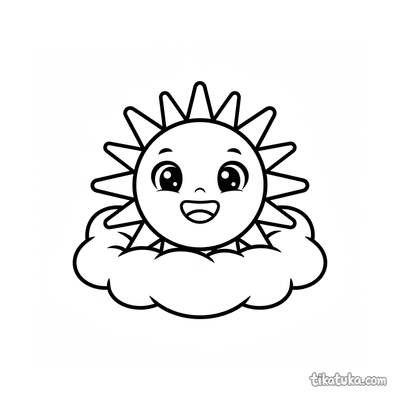 Big Friendly Sun on Cloud Cushion