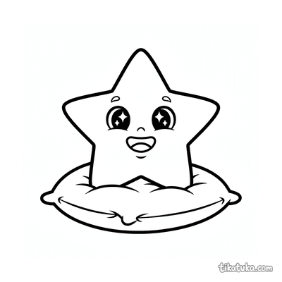 Big Smiling Star on Cushion
