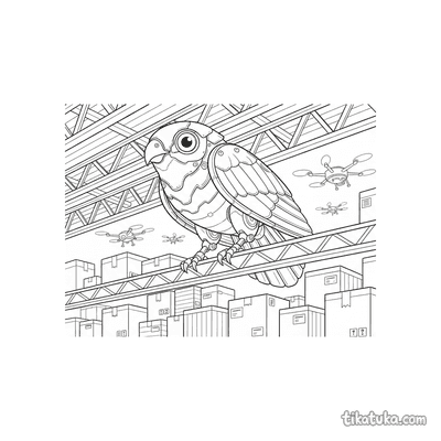 Bird Robot on Warehouse Rafters