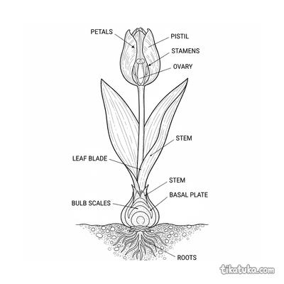 Botanical Tulip Cross-Section
