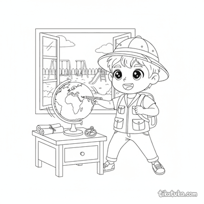 Boy Explorer at the Globe