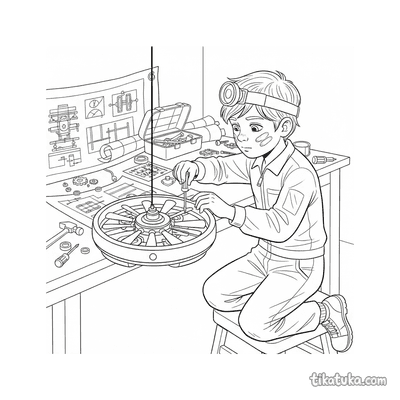 Inventor Repairing a Flying Drone