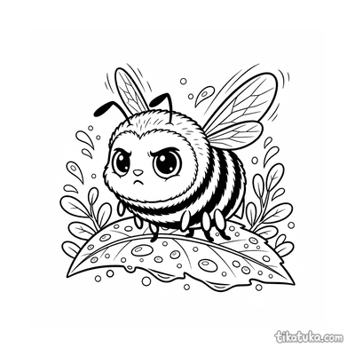 Bumblebee Drying Its Wings