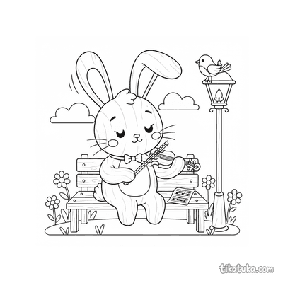 Bunny Baker Musician Playing Violin
