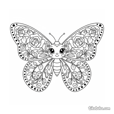 Butterfly Wing Floral Mandala