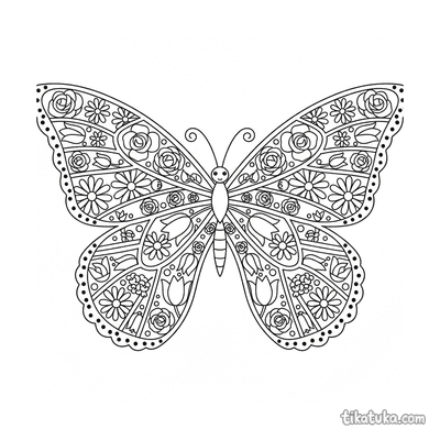 Butterfly Wing Floral Mandala