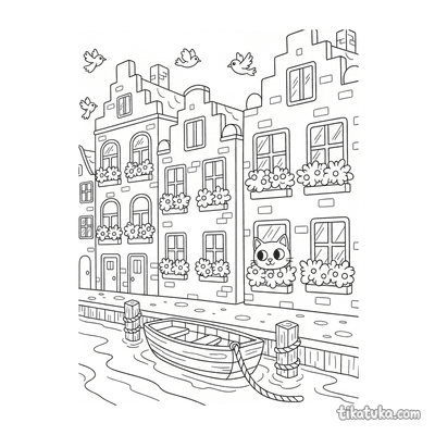 Canal Quarter with Narrow Houses