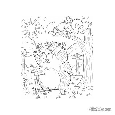 Capybara on a Scooter