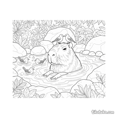 Capybara in a Hot Spring