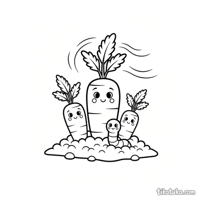 Carrot Family in the Soil