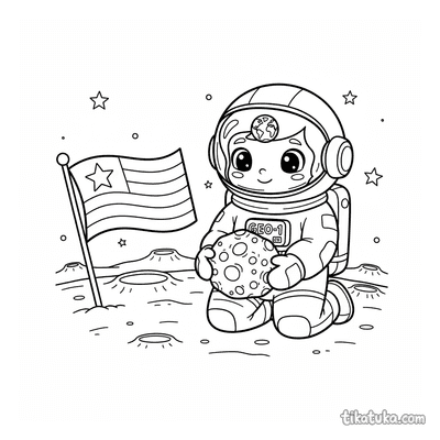 Astro-Geologist Examining Moon Rock