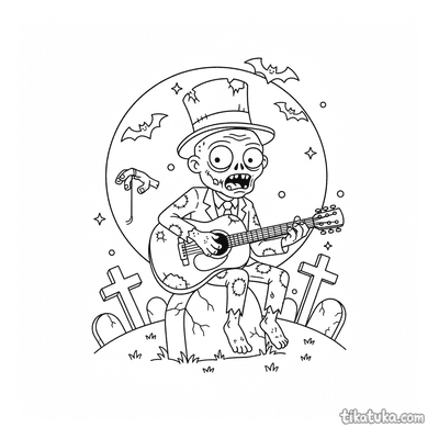 Friendly Zombie Playing Guitar