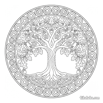 Celtic Knot Tree of Life Mandala