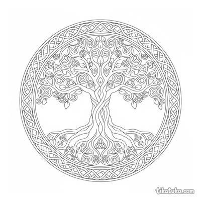 Celtic Knot Tree of Life Mandala