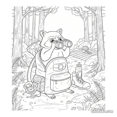Chaotic Raccoon Scout in Backpack