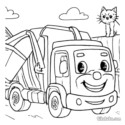 Cheerful Garbage Truck