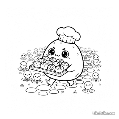 Chef Mochi Delivering a Tray