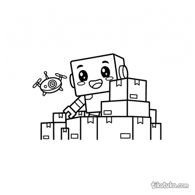 Box Robot Playing Hide and Seek