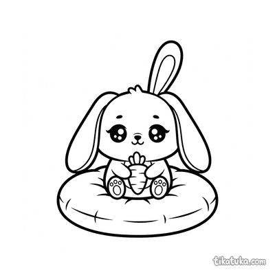 Bunny Plush on Cushion
