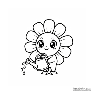 Daisy with a Watering Can