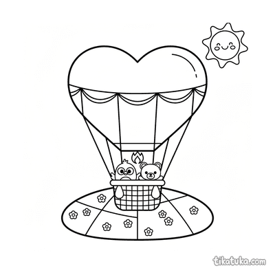Heart Balloon Floating Over Meadow