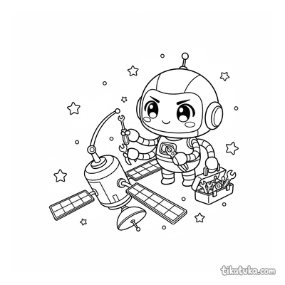 Robot Fixing Satellite