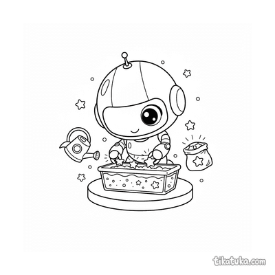 Chibi Robot Planting Starlight Seeds