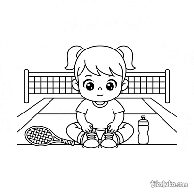 Child Tying Tennis Shoe Laces