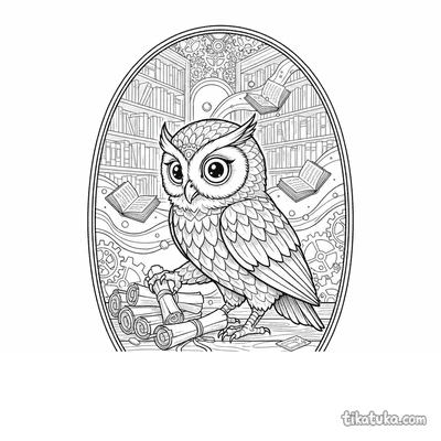 Clockwork Owl Librarian