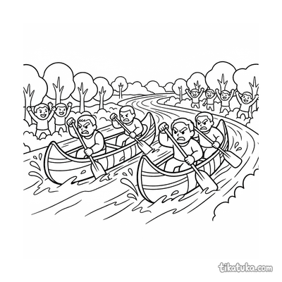Canoe Race on the River