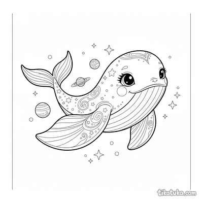 Cosmic Whale Swimming Through Nebula
