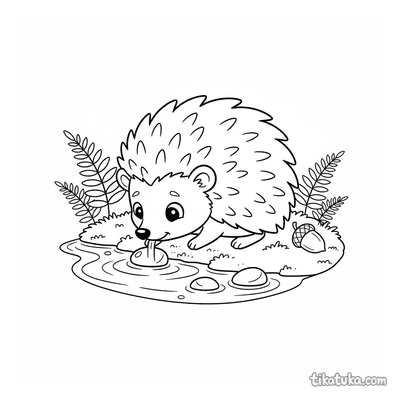 Hedgehog at the Stream